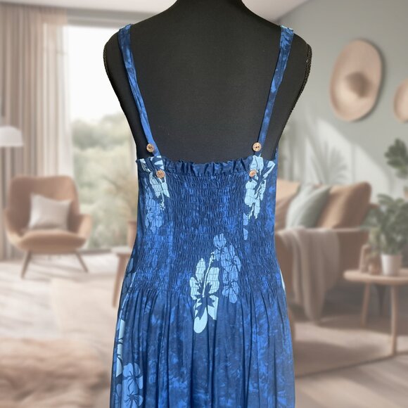 NaPua Blue Hawaiian Print Sundress - Picture 2 of 4
